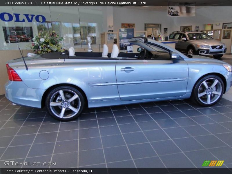 Celestial Blue Metallic / Soverign Hide Calcite Leather/Off Black 2011 Volvo C70 T5