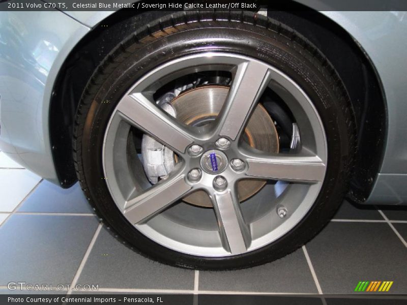 Celestial Blue Metallic / Soverign Hide Calcite Leather/Off Black 2011 Volvo C70 T5