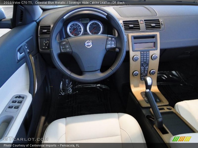 Celestial Blue Metallic / Soverign Hide Calcite Leather/Off Black 2011 Volvo C70 T5