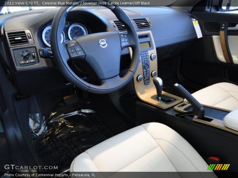 Celestial Blue Metallic / Soverign Hide Calcite Leather/Off Black 2011 Volvo C70 T5