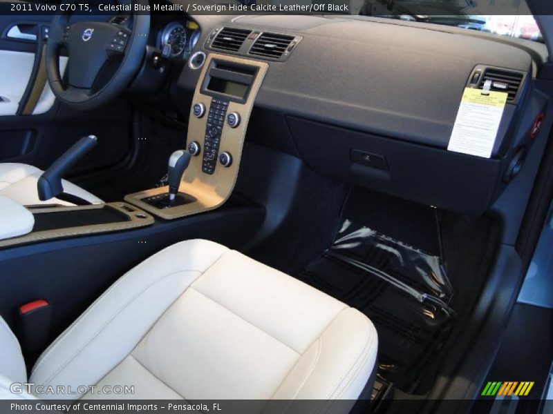 Celestial Blue Metallic / Soverign Hide Calcite Leather/Off Black 2011 Volvo C70 T5