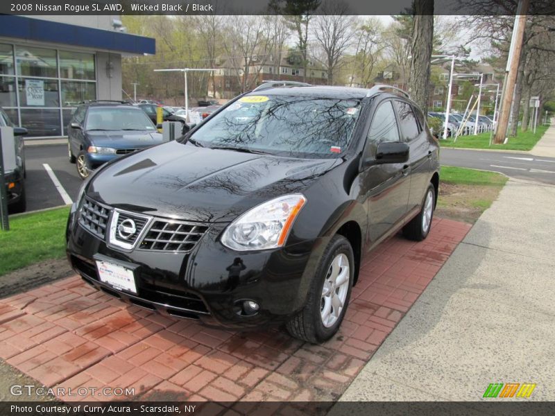 Wicked Black / Black 2008 Nissan Rogue SL AWD