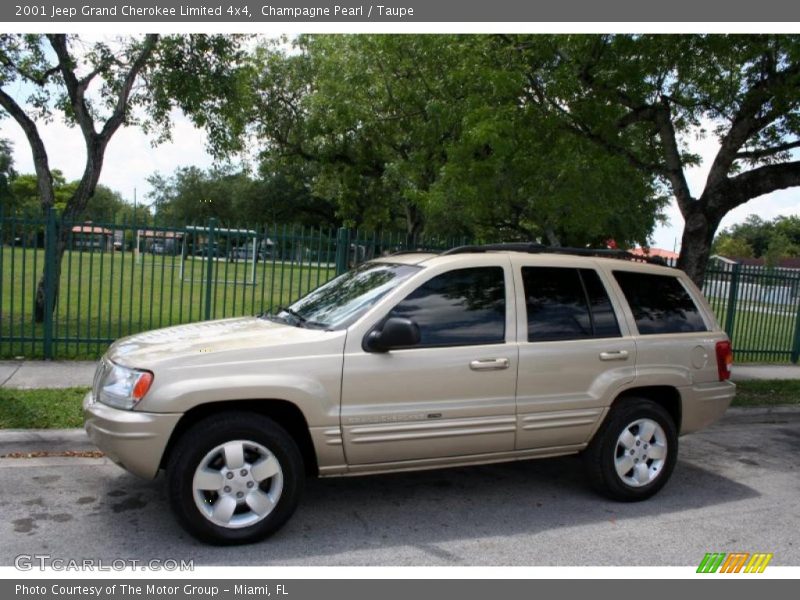 Champagne Pearl / Taupe 2001 Jeep Grand Cherokee Limited 4x4