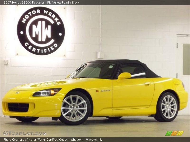 Rio Yellow Pearl / Black 2007 Honda S2000 Roadster