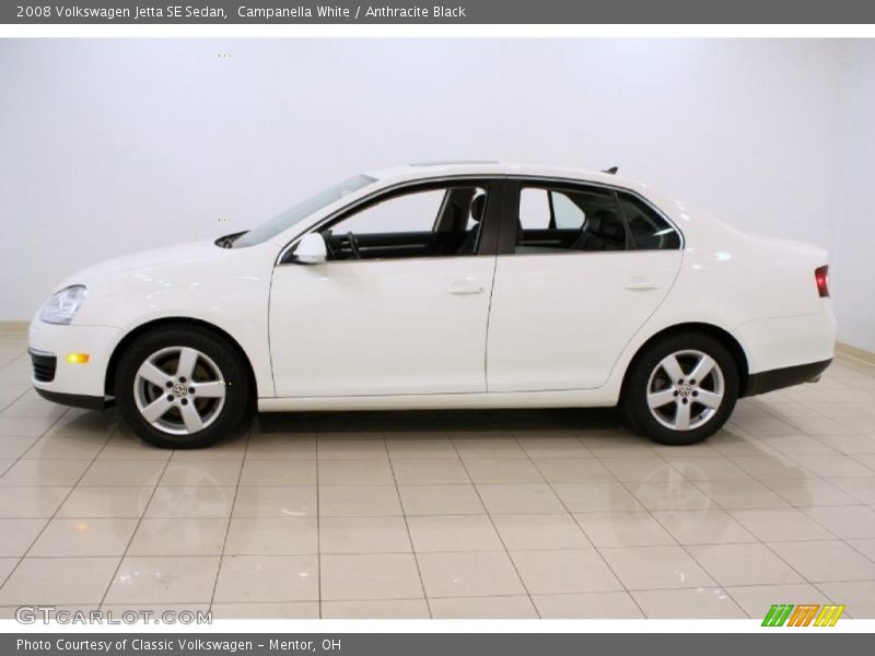 Campanella White / Anthracite Black 2008 Volkswagen Jetta SE Sedan