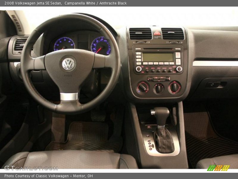 Campanella White / Anthracite Black 2008 Volkswagen Jetta SE Sedan