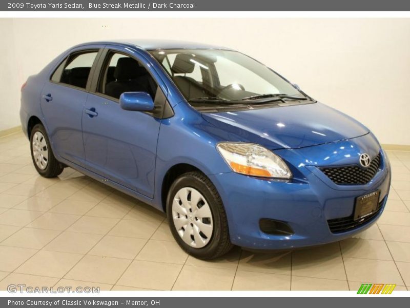 Blue Streak Metallic / Dark Charcoal 2009 Toyota Yaris Sedan