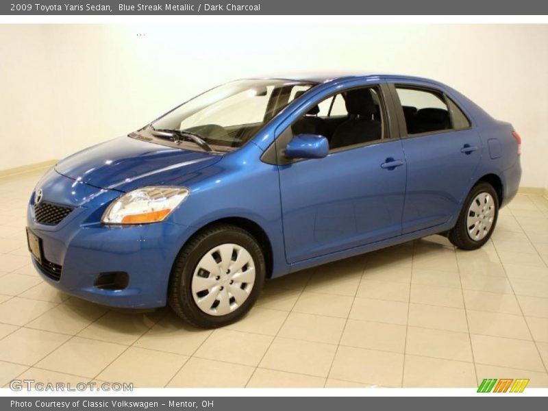 Blue Streak Metallic / Dark Charcoal 2009 Toyota Yaris Sedan