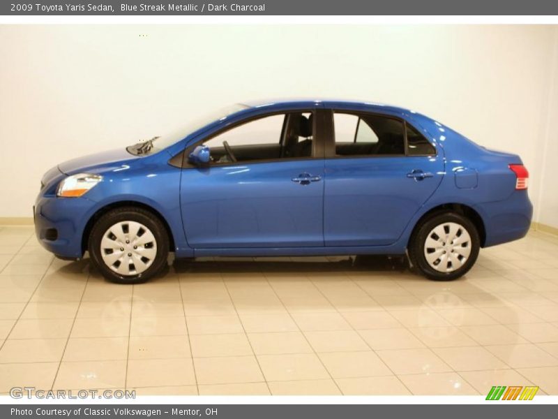 Blue Streak Metallic / Dark Charcoal 2009 Toyota Yaris Sedan