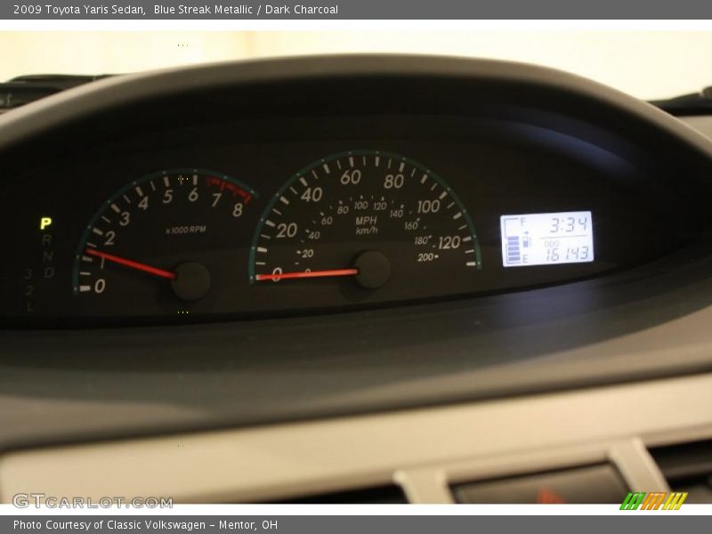Blue Streak Metallic / Dark Charcoal 2009 Toyota Yaris Sedan