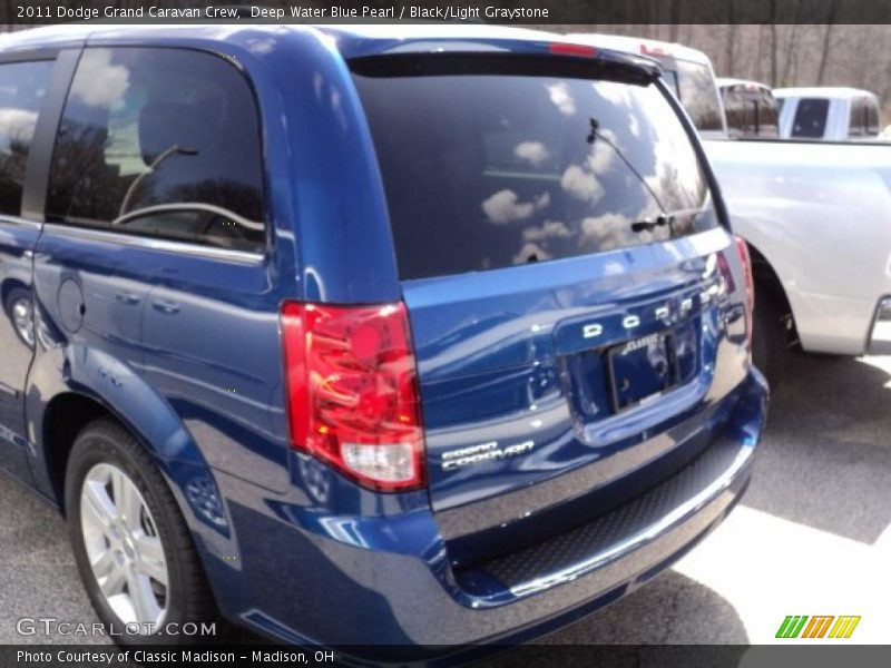 Deep Water Blue Pearl / Black/Light Graystone 2011 Dodge Grand Caravan Crew