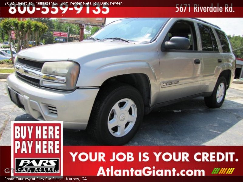 Light Pewter Metallic / Dark Pewter 2002 Chevrolet TrailBlazer LS
