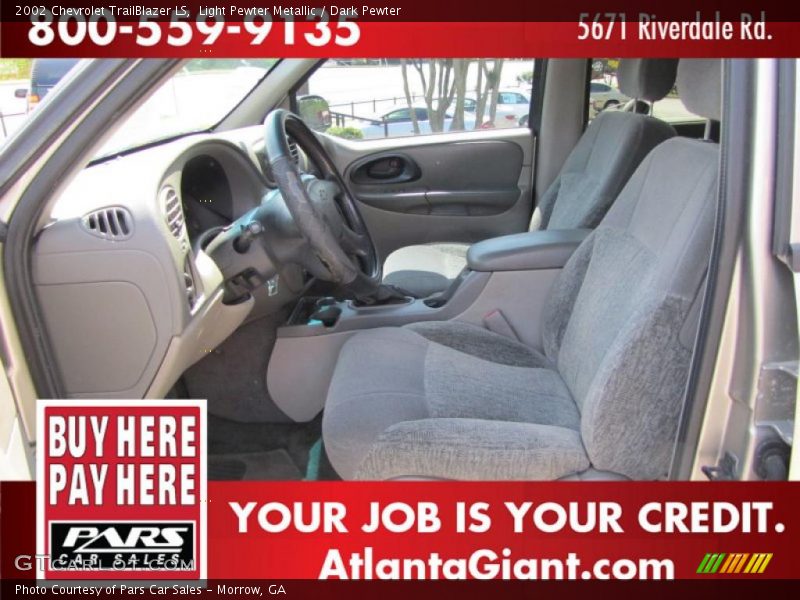 Light Pewter Metallic / Dark Pewter 2002 Chevrolet TrailBlazer LS