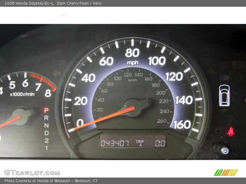 Dark Cherry Pearl / Ivory 2008 Honda Odyssey EX-L