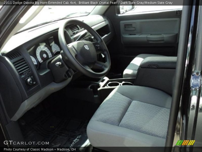 Brilliant Black Crystal Pearl / Dark Slate Gray/Medium Slate Gray 2011 Dodge Dakota Big Horn Extended Cab 4x4