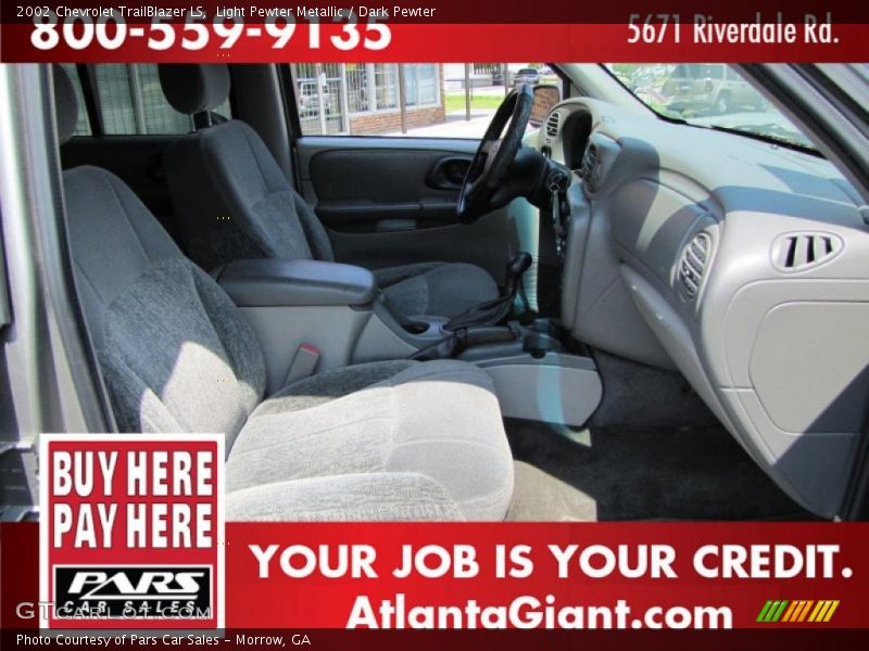 Light Pewter Metallic / Dark Pewter 2002 Chevrolet TrailBlazer LS
