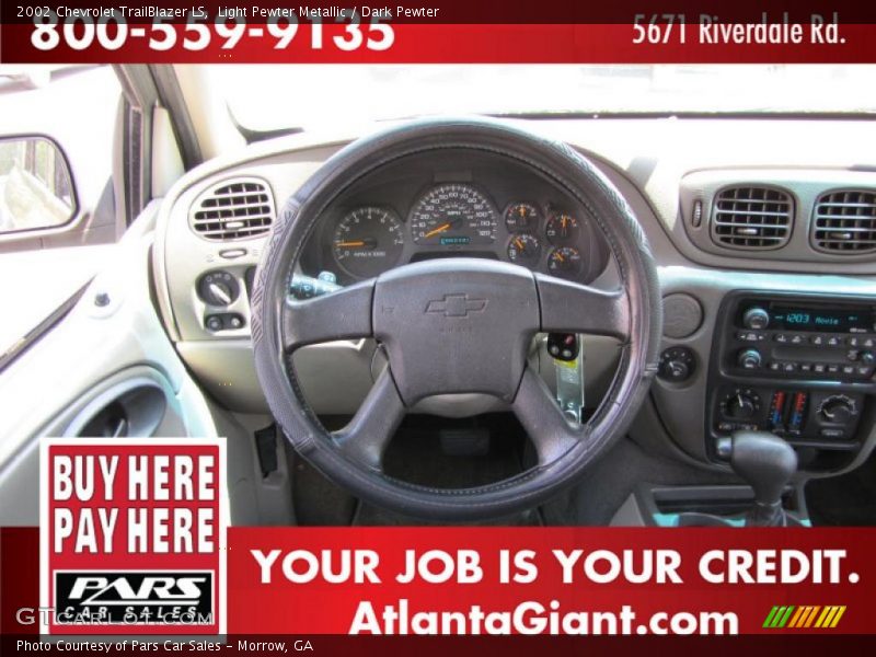 Light Pewter Metallic / Dark Pewter 2002 Chevrolet TrailBlazer LS