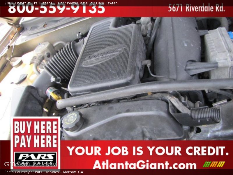 Light Pewter Metallic / Dark Pewter 2002 Chevrolet TrailBlazer LS