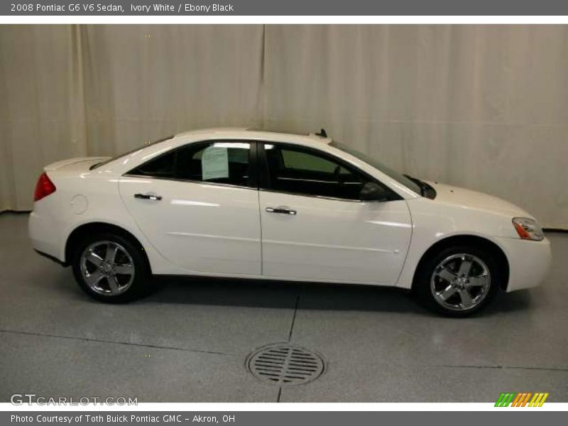Ivory White / Ebony Black 2008 Pontiac G6 V6 Sedan
