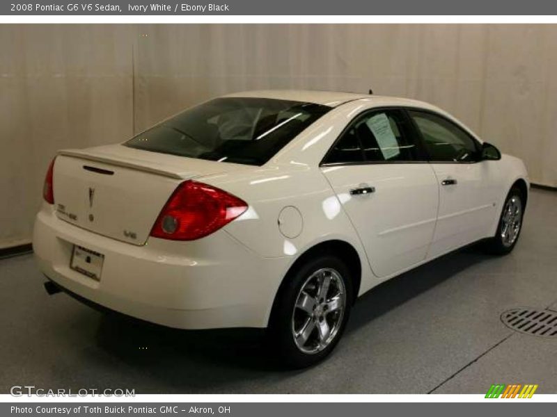 Ivory White / Ebony Black 2008 Pontiac G6 V6 Sedan