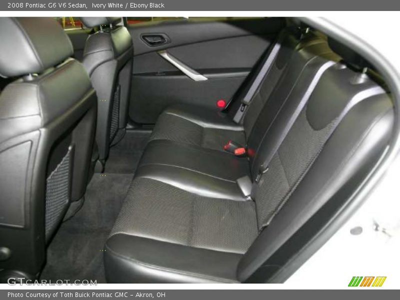 Ivory White / Ebony Black 2008 Pontiac G6 V6 Sedan