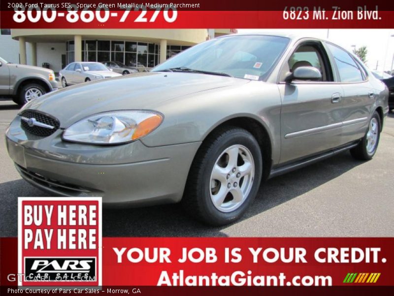 Spruce Green Metallic / Medium Parchment 2002 Ford Taurus SES