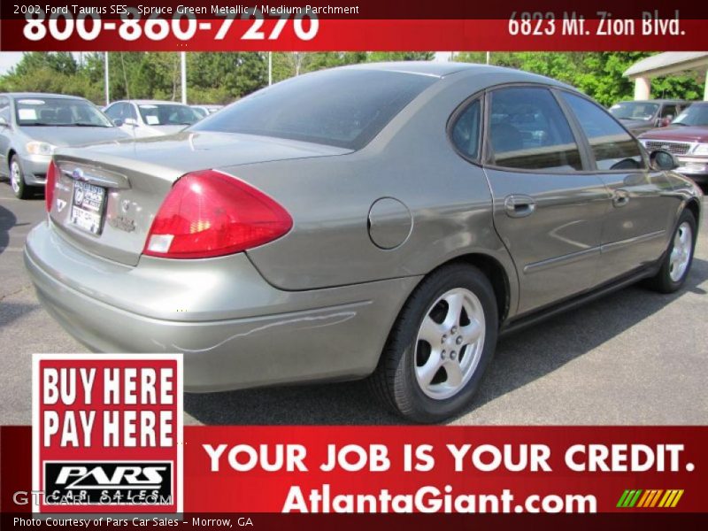 Spruce Green Metallic / Medium Parchment 2002 Ford Taurus SES