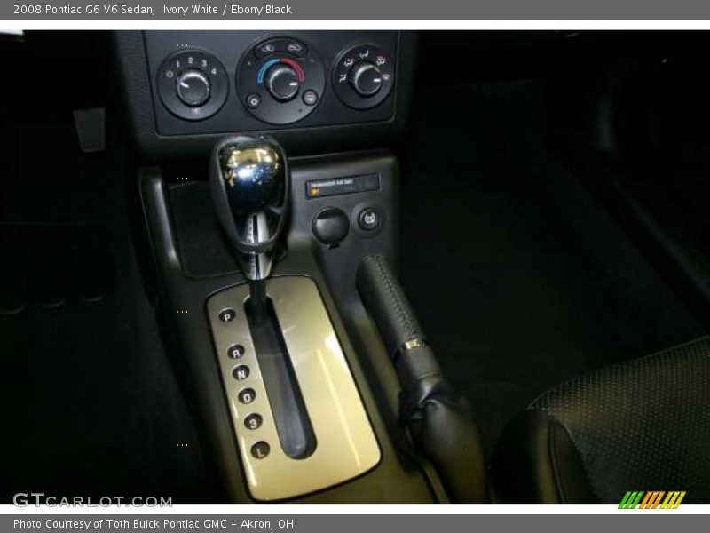 Ivory White / Ebony Black 2008 Pontiac G6 V6 Sedan