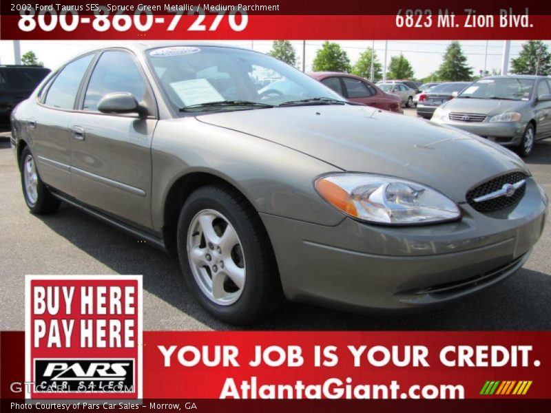 Spruce Green Metallic / Medium Parchment 2002 Ford Taurus SES