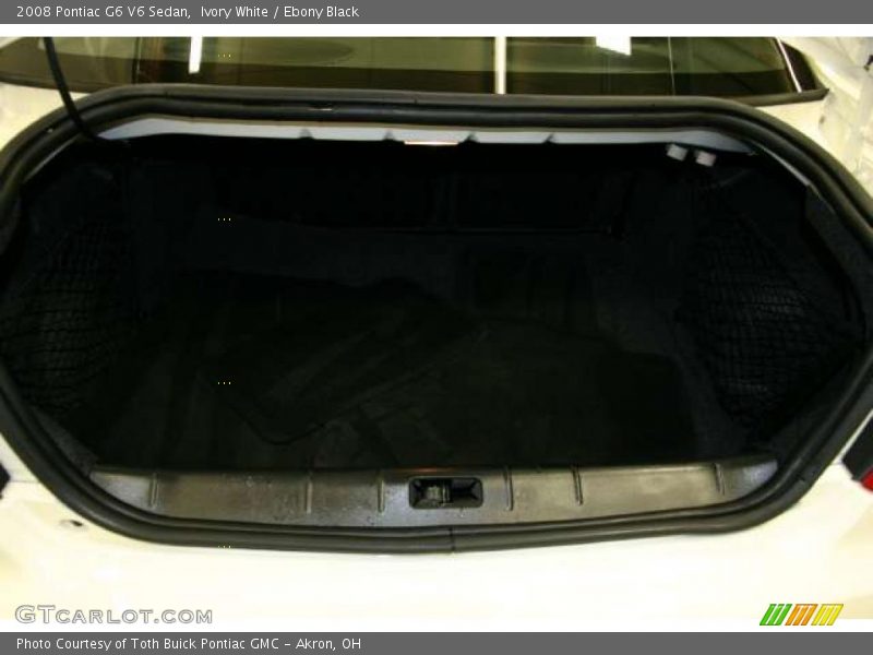 Ivory White / Ebony Black 2008 Pontiac G6 V6 Sedan