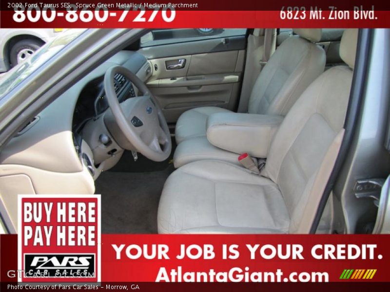 Spruce Green Metallic / Medium Parchment 2002 Ford Taurus SES
