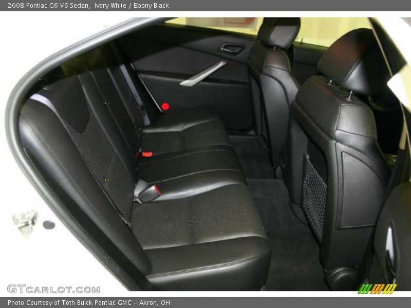 Ivory White / Ebony Black 2008 Pontiac G6 V6 Sedan