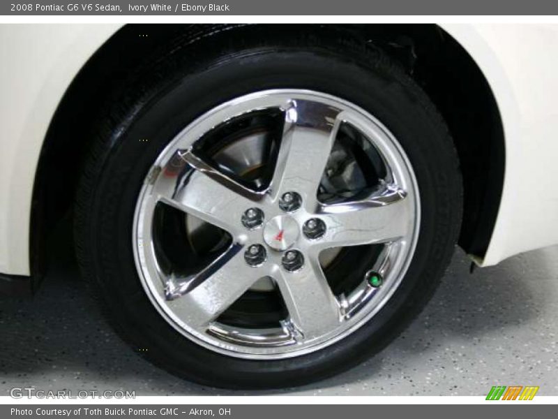 Ivory White / Ebony Black 2008 Pontiac G6 V6 Sedan