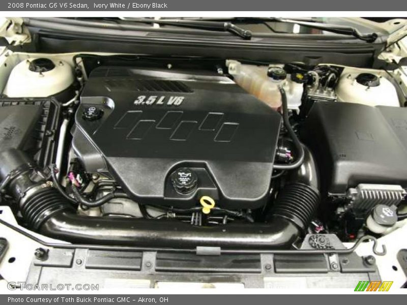Ivory White / Ebony Black 2008 Pontiac G6 V6 Sedan