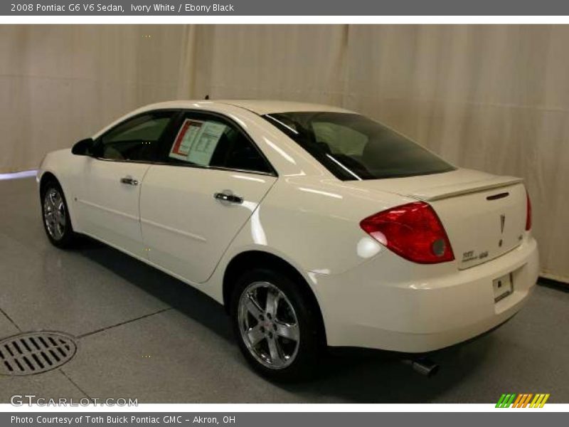 Ivory White / Ebony Black 2008 Pontiac G6 V6 Sedan