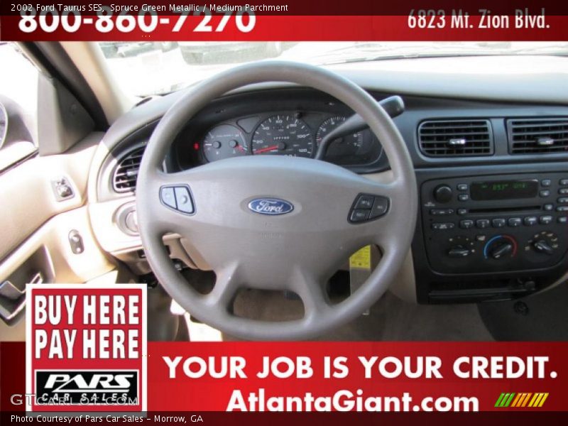 Spruce Green Metallic / Medium Parchment 2002 Ford Taurus SES