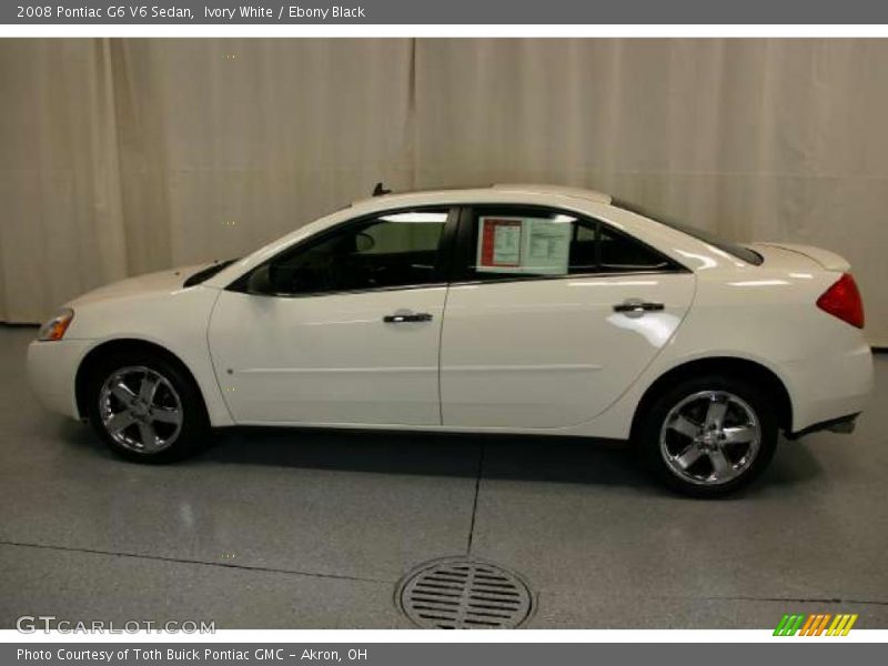 Ivory White / Ebony Black 2008 Pontiac G6 V6 Sedan