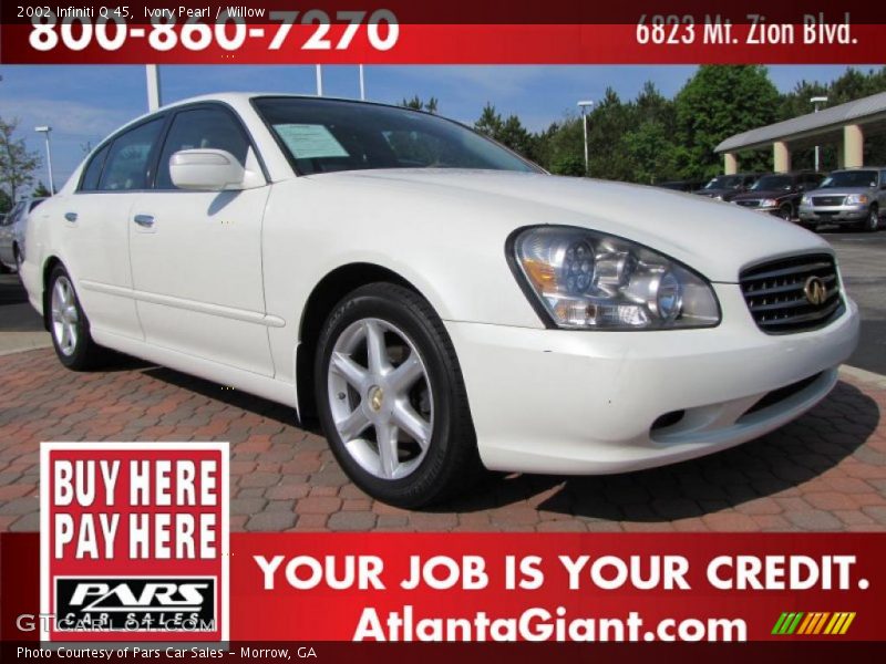 Ivory Pearl / Willow 2002 Infiniti Q 45
