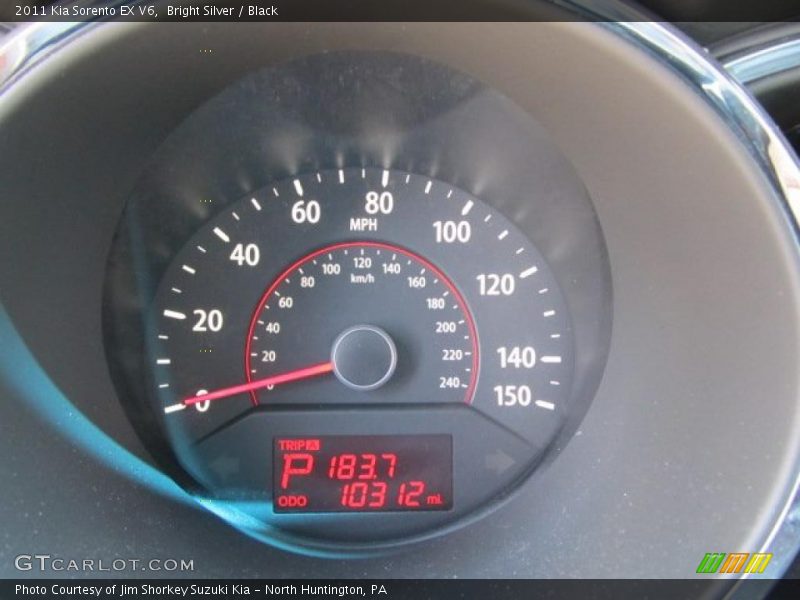 Bright Silver / Black 2011 Kia Sorento EX V6