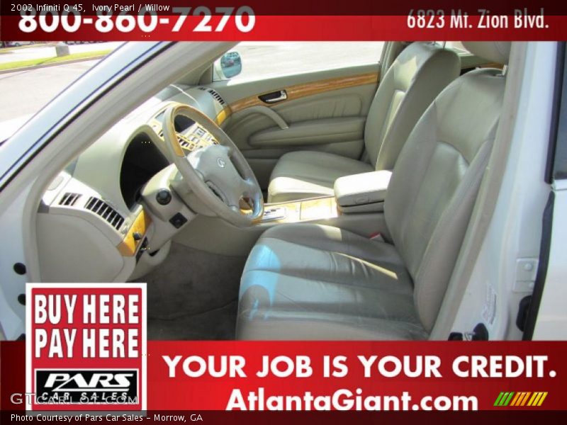 Ivory Pearl / Willow 2002 Infiniti Q 45