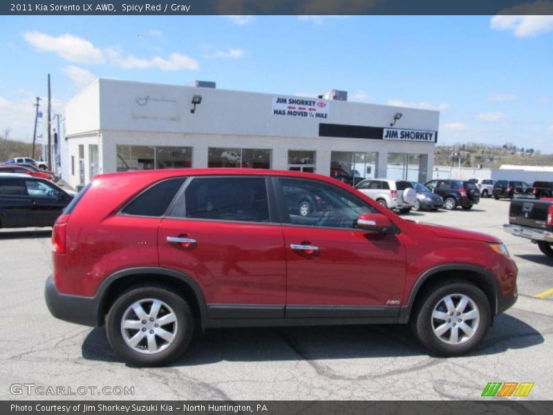 Spicy Red / Gray 2011 Kia Sorento LX AWD