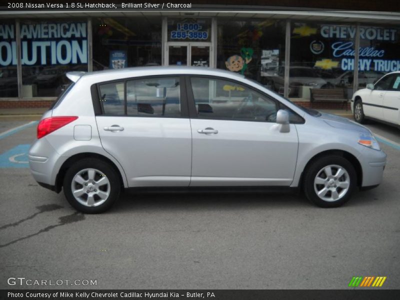 Brilliant Silver / Charcoal 2008 Nissan Versa 1.8 SL Hatchback