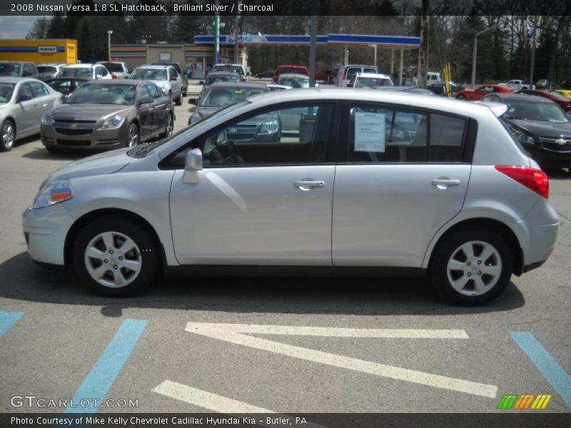Brilliant Silver / Charcoal 2008 Nissan Versa 1.8 SL Hatchback