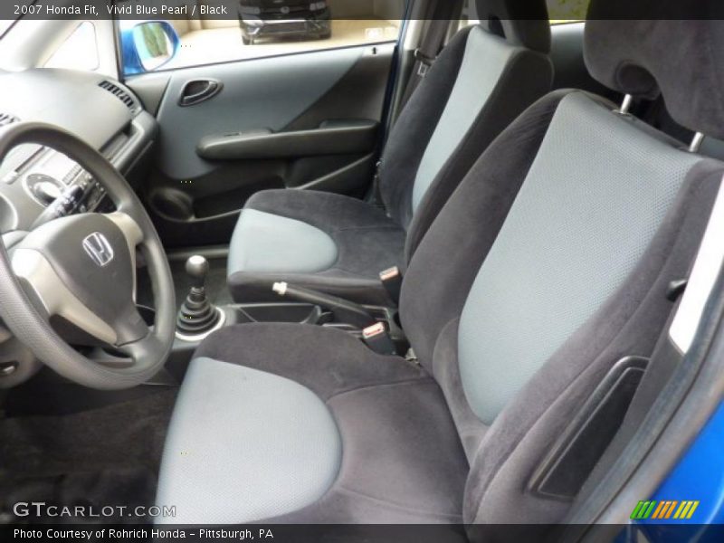 Vivid Blue Pearl / Black 2007 Honda Fit
