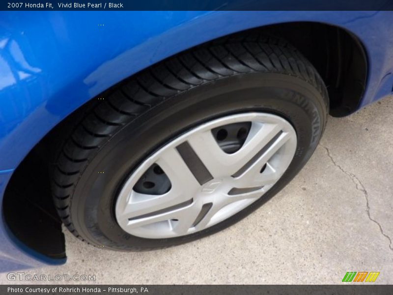 Vivid Blue Pearl / Black 2007 Honda Fit