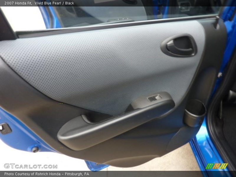 Vivid Blue Pearl / Black 2007 Honda Fit