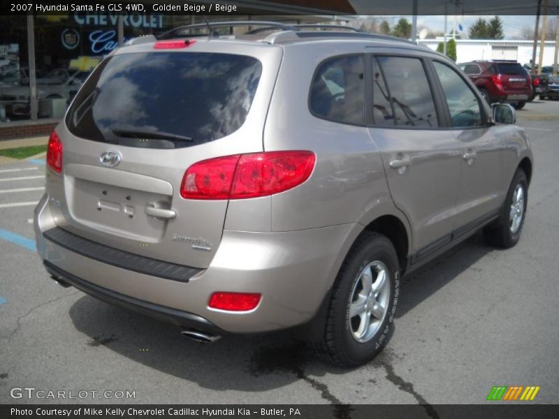 Golden Beige / Beige 2007 Hyundai Santa Fe GLS 4WD
