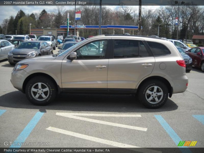 Golden Beige / Beige 2007 Hyundai Santa Fe GLS 4WD