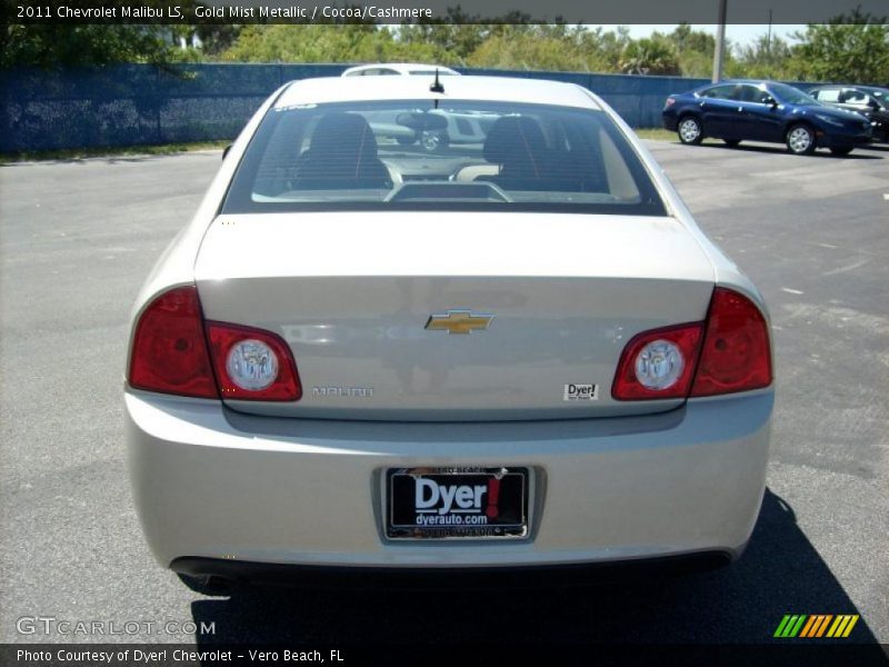 Gold Mist Metallic / Cocoa/Cashmere 2011 Chevrolet Malibu LS