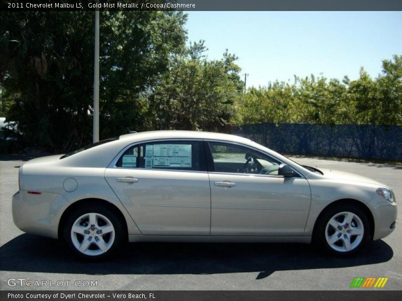 Gold Mist Metallic / Cocoa/Cashmere 2011 Chevrolet Malibu LS